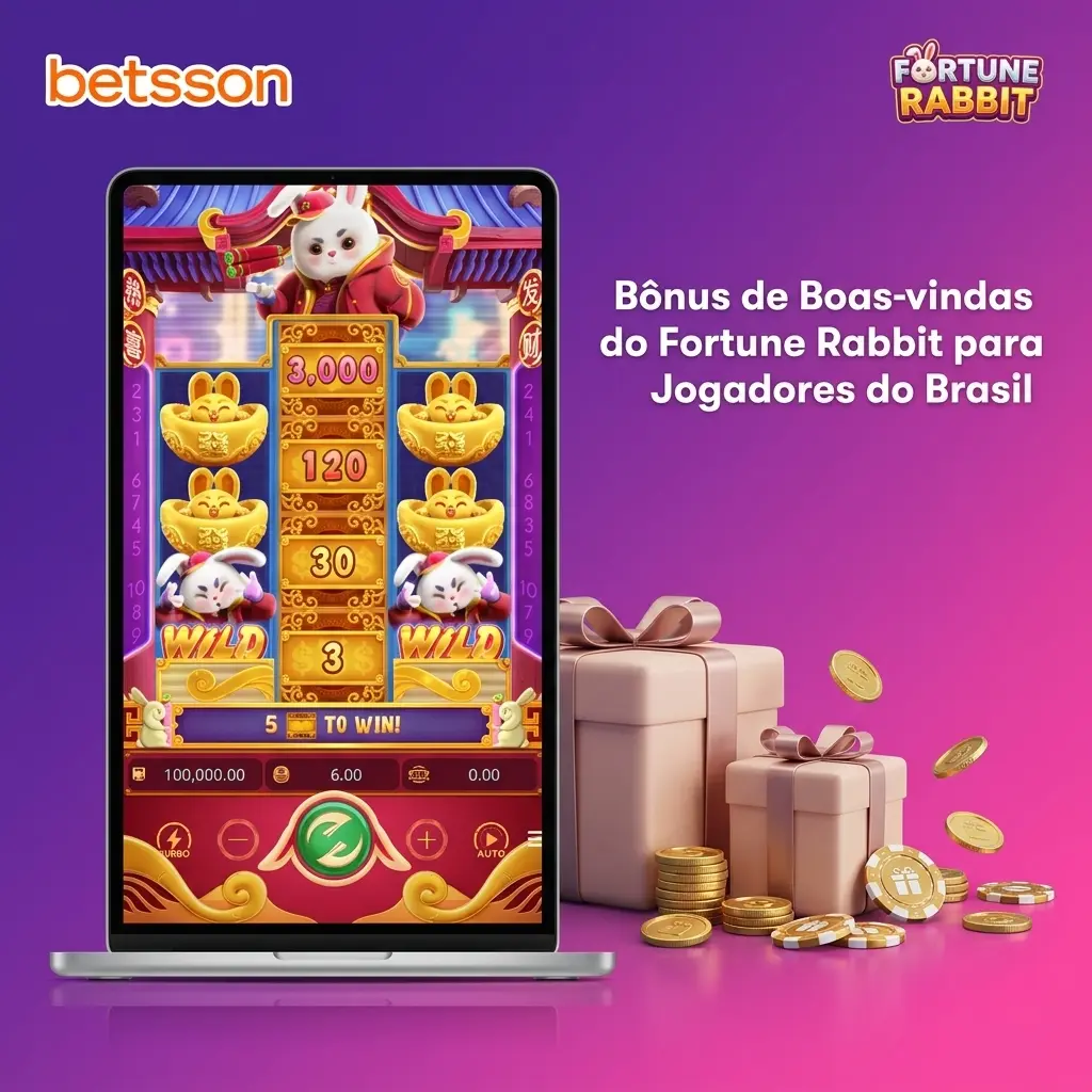 Bônus de boas-vindas Betsson: até R$2.000 + 110 giros grátis no Fortune Rabbit para jogadores do Brasil