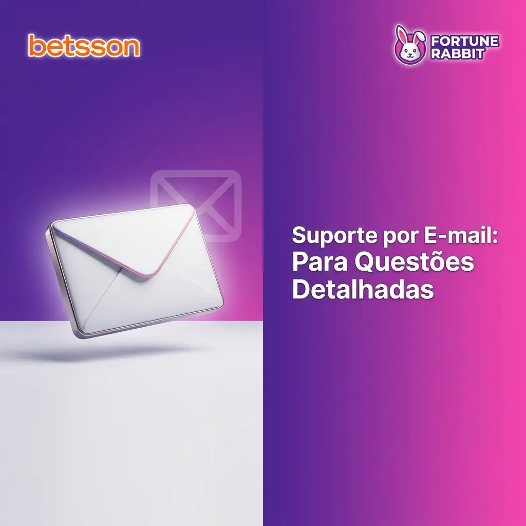 Suporte por e-mail da Betsson para questões detalhadas como KYC, disputas e documentos, com resposta em até 24 horas